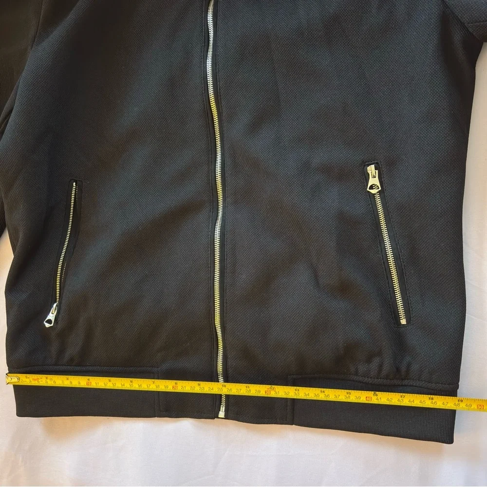 Zara Black Bomber Jacket with Silver Zippers